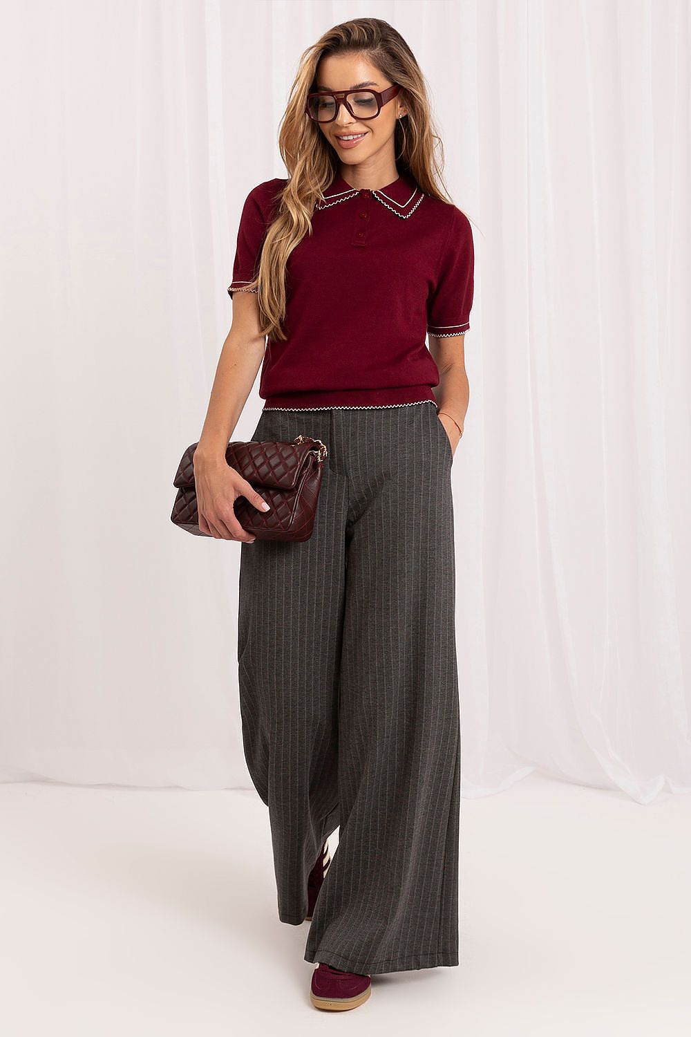  Short sleeve sweater model 230910 Italy Moda 