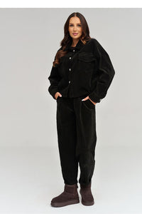  corduroy trousers model 232017 Makadamia 
