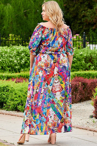 Plus size dress model 182175 Karko