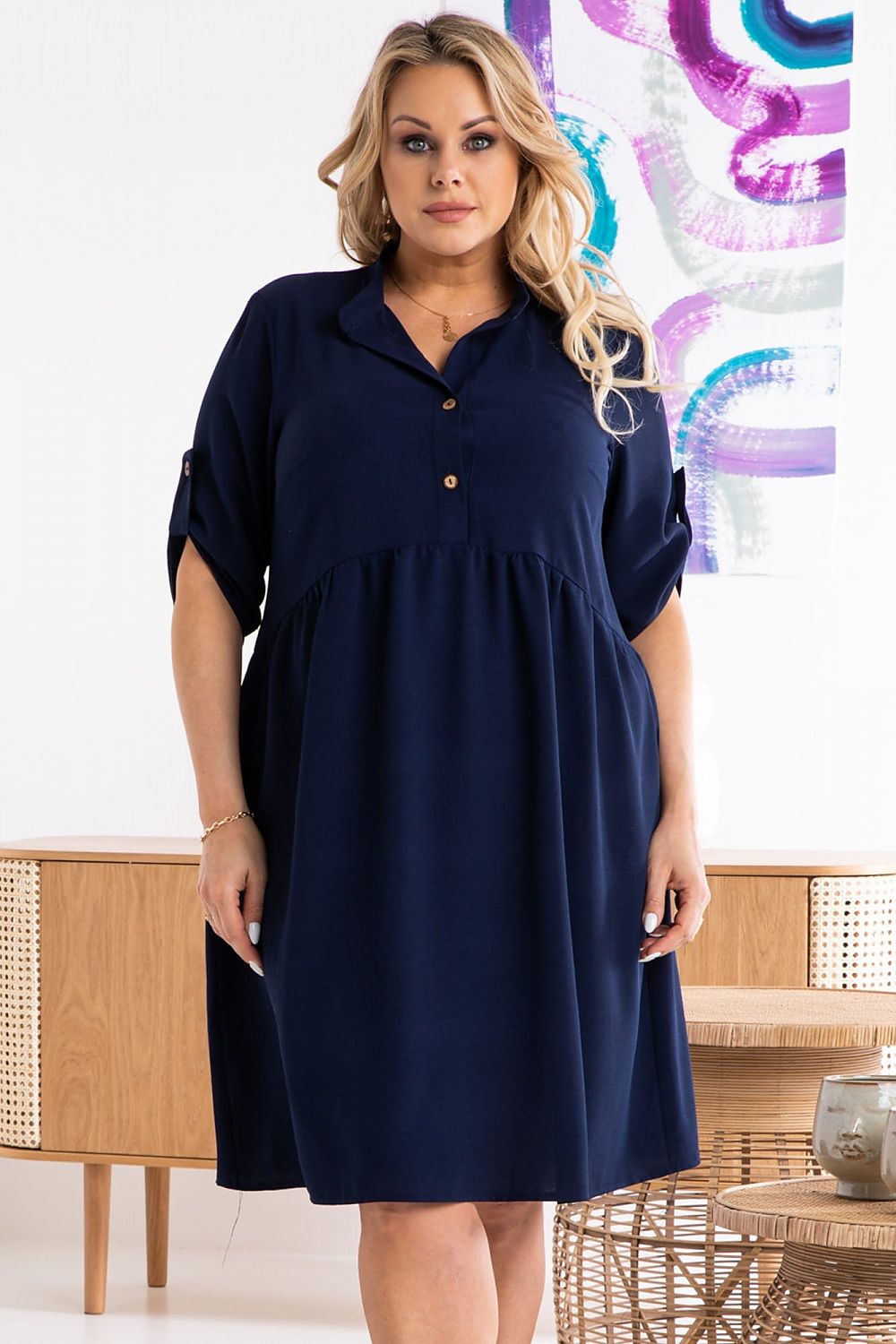 Plus size dress model 182207 Karko