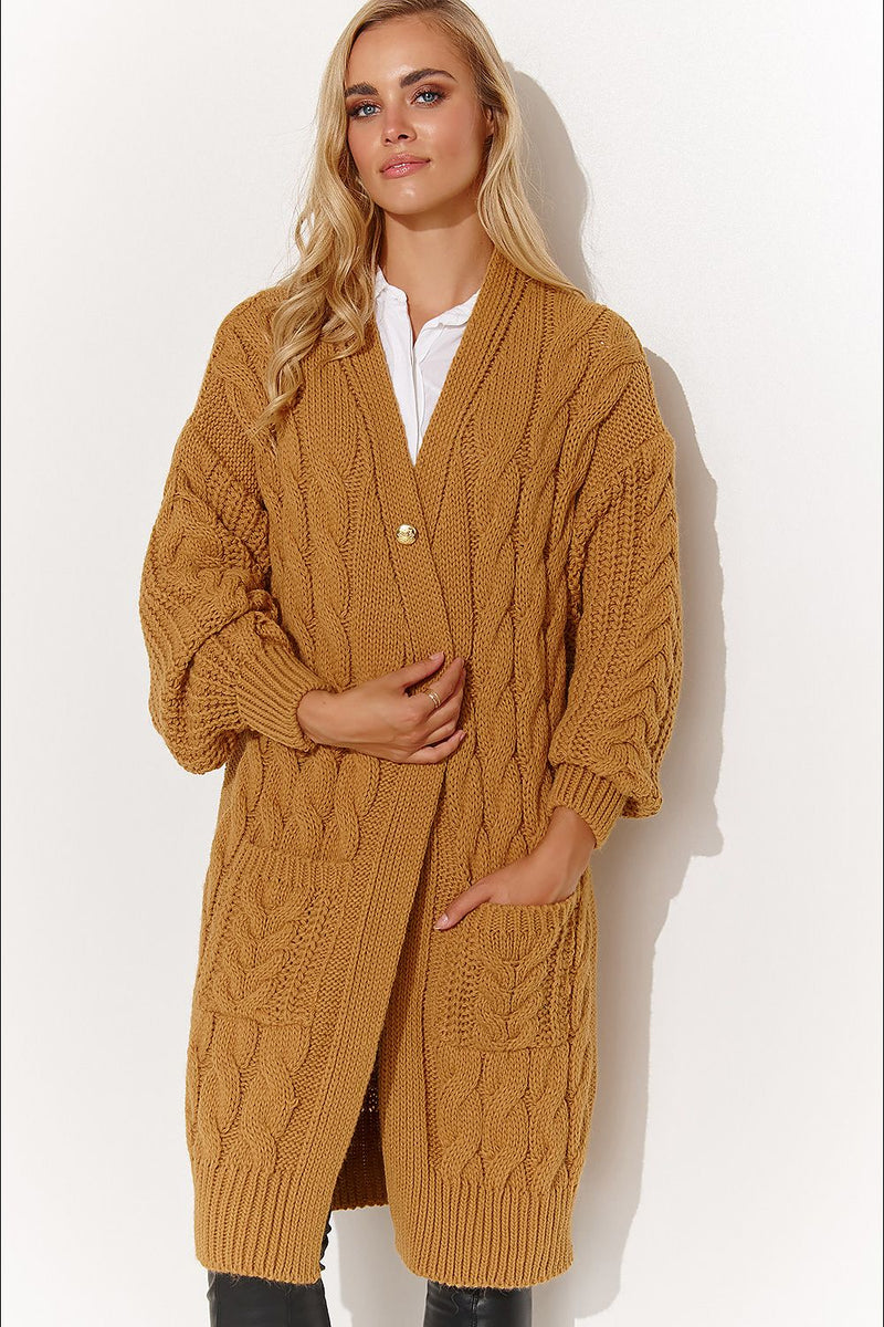 Cardigan model 184390 Makadamia