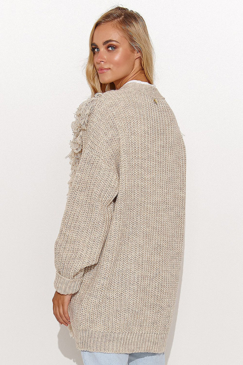 Cardigan model 185224 Makadamia