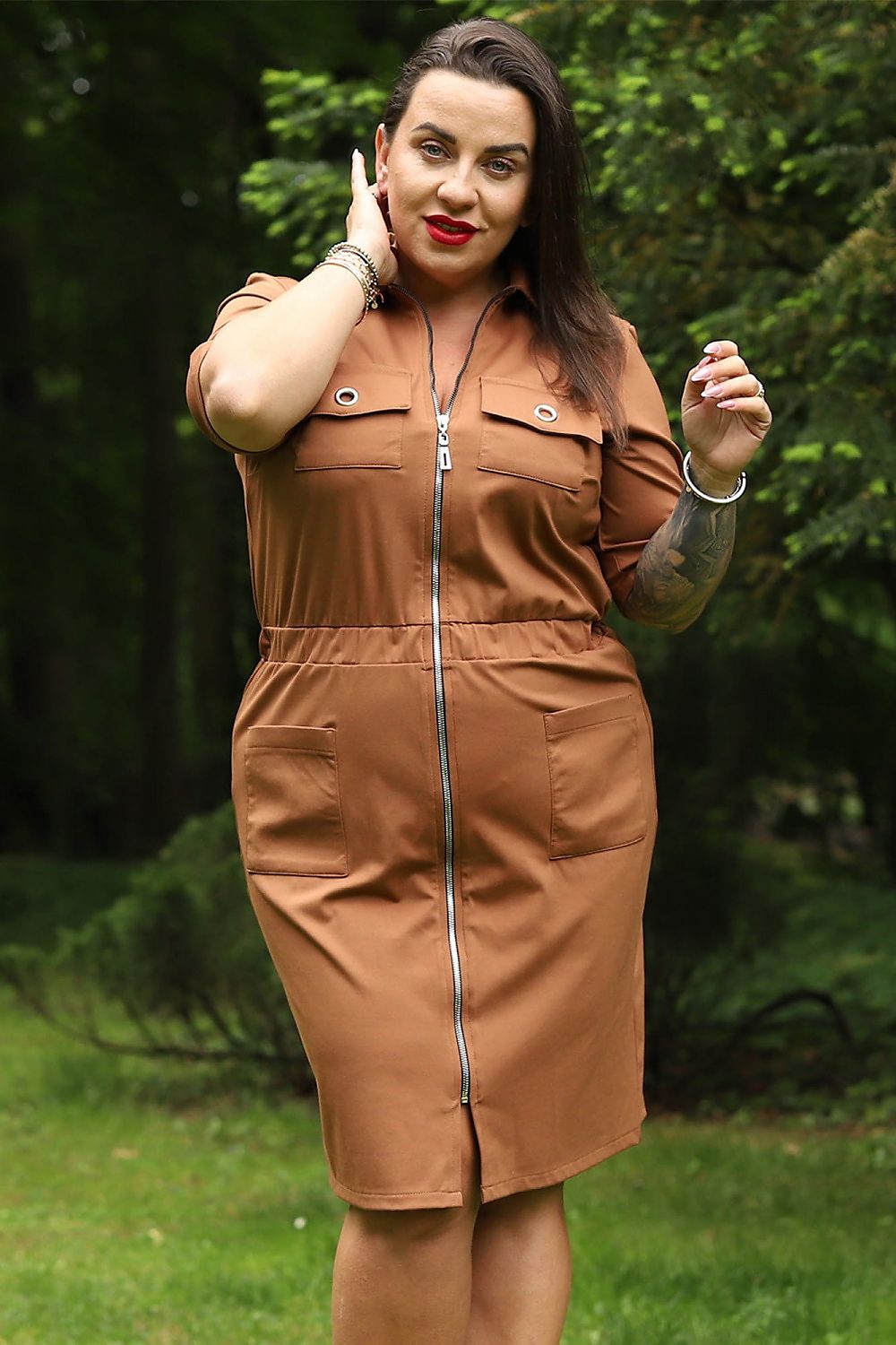 Plus size dress model 176828 Karko